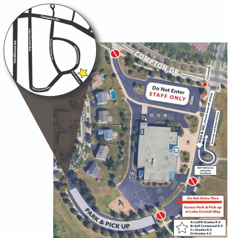 ALES Map showing Arrival/Dismissal locations